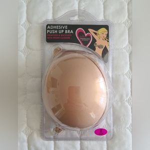 Adhesive push up bra